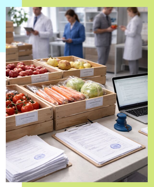 Сертификация овощей и фруктов в Петропавловске-Камчатском от 8807 р. | Алешин-Птк